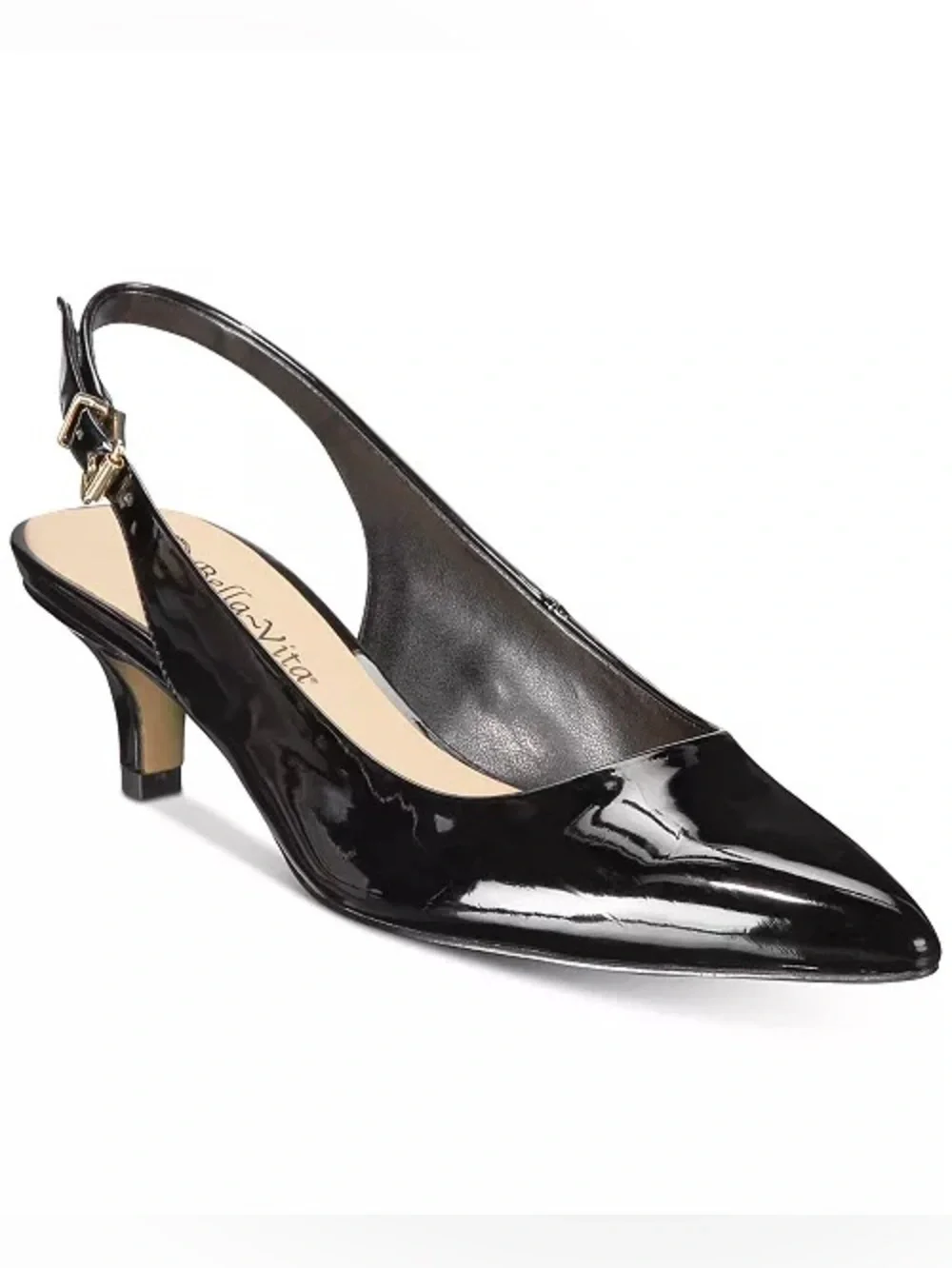 EXTRA WIDE Bella Vita Scarlett II Kitten-Heel Slingback Pumps 9WW